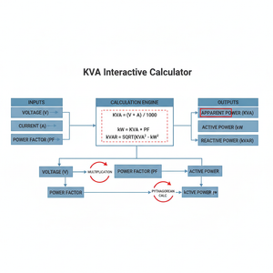 KVA Interactive Calculator Technical Diagram