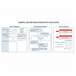 Landfill Gas Methane Interactive Calculator Technical Diagram