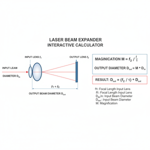 Laser Beam Expander Interactive Calculator Technical Diagram