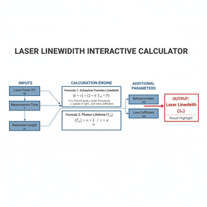 Laser Linewidth Interactive Calculator Technical Diagram