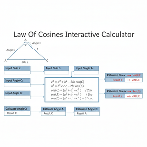 Law Of Cosines Interactive Calculator Technical Diagram
