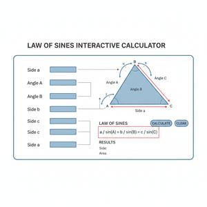 Law Of Sines Interactive Calculator Technical Diagram