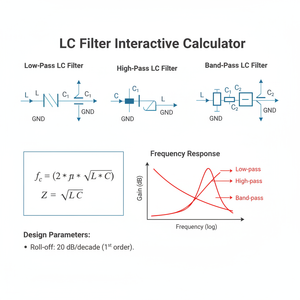 LC Filter Interactive Calculator Technical Diagram