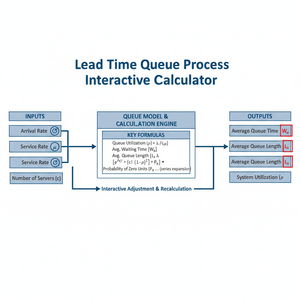 Lead Time Queue Process Interactive Calculator Technical Diagram