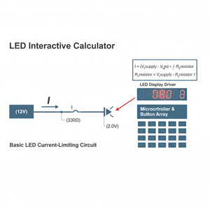 LED Interactive Calculator Technical Diagram
