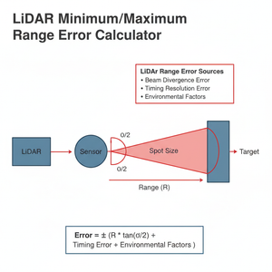 LiDAR Minimum/Maximum Range Error Calculator Technical Diagram
