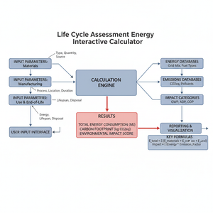 Life Cycle Assessment Energy Interactive Calculator Technical Diagram