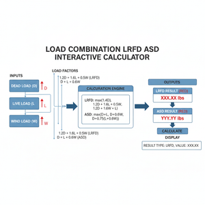 Load Combination Lrfd Asd Interactive Calculator Technical Diagram