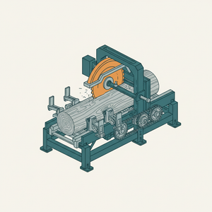 Log Sawing Machine diagram