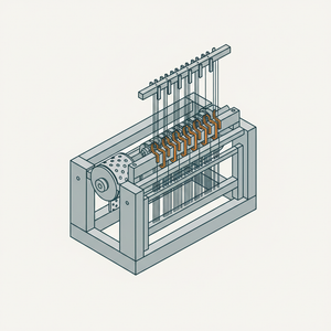 Loom Jacquard Mechanism diagram