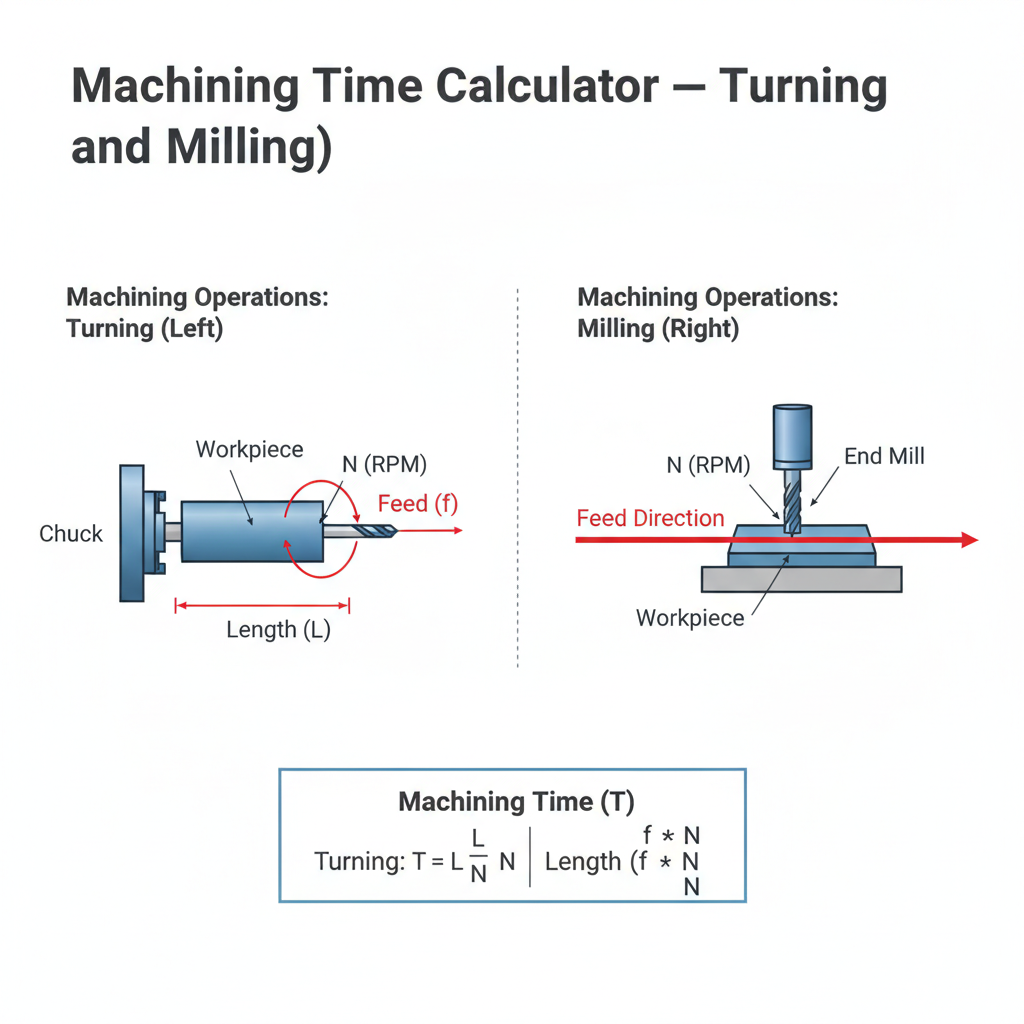 Free Machining Time Calculator — Turning and Milling | FIRGELLI Engine