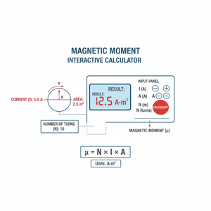 Magnetic Moment Interactive Calculator Technical Diagram