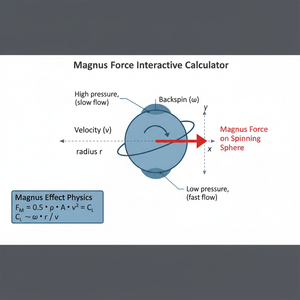 Magnus Force Interactive Calculator Technical Diagram