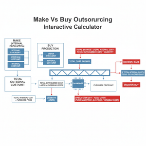 Make Vs Buy Outsourcing Interactive Calculator Technical Diagram