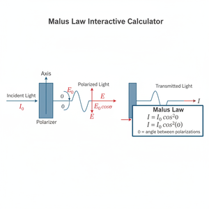 Malus Law Interactive Calculator Technical Diagram