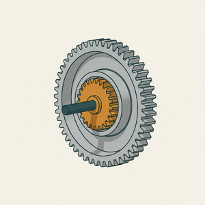 Mangle-wheel (eccentric) diagram