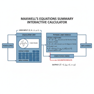 Maxwells Equations Summary Interactive Calculator Technical Diagram