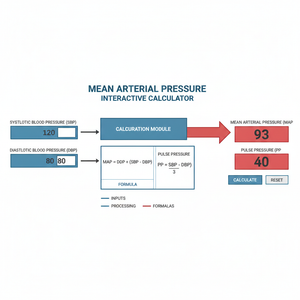 Mean Arterial Pressure Interactive Calculator Technical Diagram