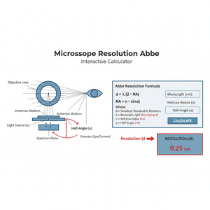 Microscope Resolution Abbe Interactive Calculator Technical Diagram