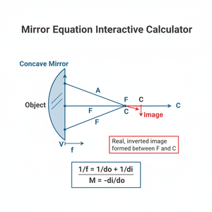 Mirror Equation Interactive Calculator Technical Diagram