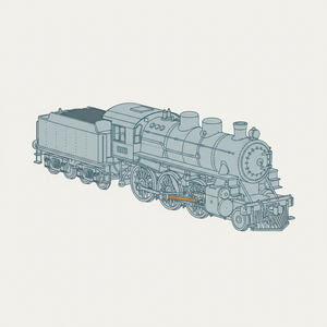 Modern Locomotive and Tender diagram