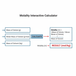 Molality Interactive Calculator Technical Diagram