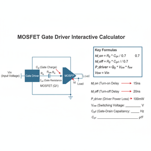 MOSFET Gate Driver Interactive Calculator Technical Diagram