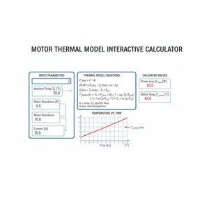 Motor Thermal Model Interactive Calculator Technical Diagram