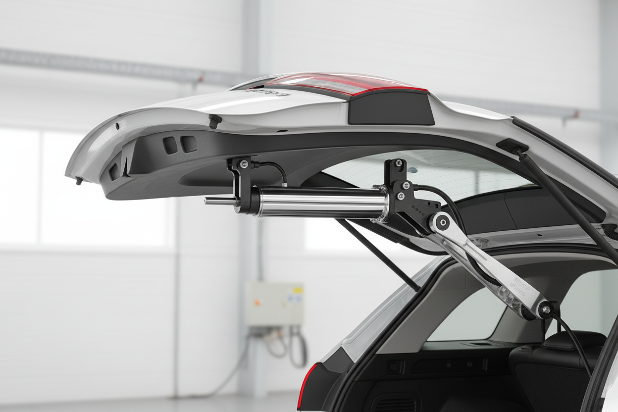 Tailgate assist mechanism showing motorized lift solutions
