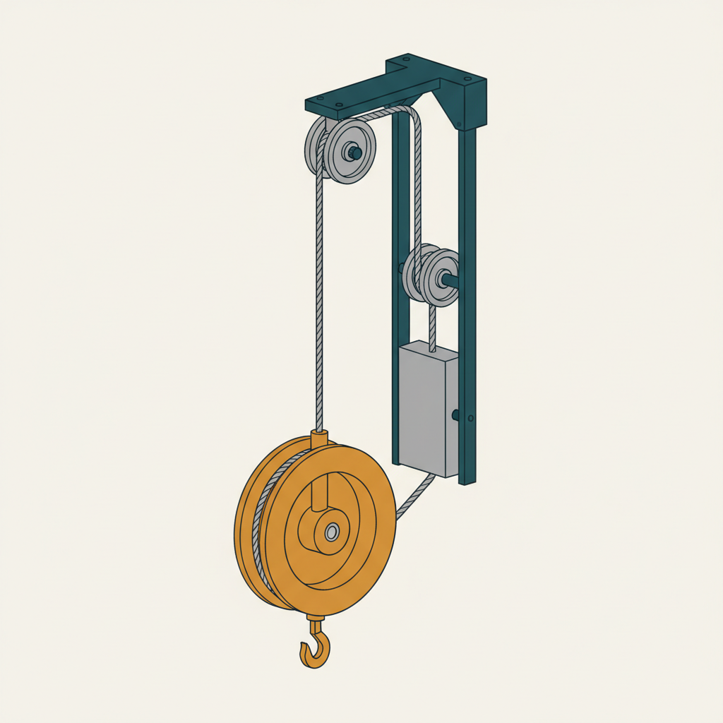 Movable Pulley with Constant-Tension Counterweight | FIRGELLI