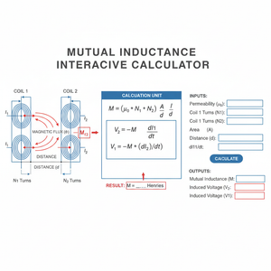 Mutual Inductance Interactive Calculator Technical Diagram