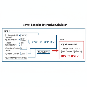 Nernst Equation Interactive Calculator Technical Diagram