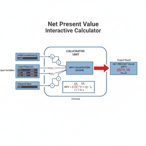 Net Present Value Interactive Calculator Technical Diagram