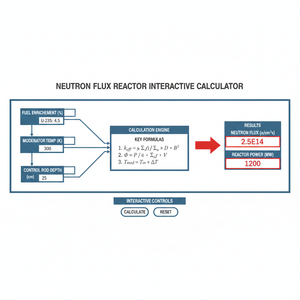 Neutron Flux Reactor Interactive Calculator Technical Diagram
