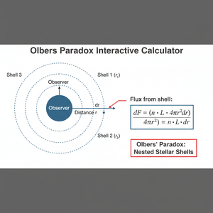 Olbers Paradox Interactive Calculator Technical Diagram