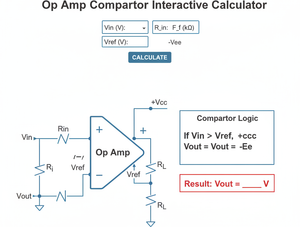 Op Amp Comparator Interactive Calculator Technical Diagram