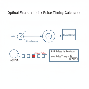 Optical Encoder Index Pulse Timing Calculator Technical Diagram