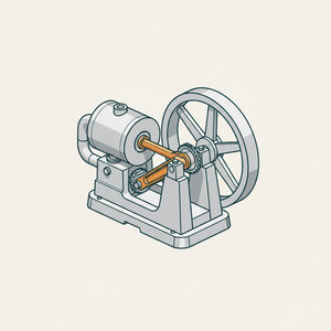 Oscillating-cylinder Steam Engine diagram