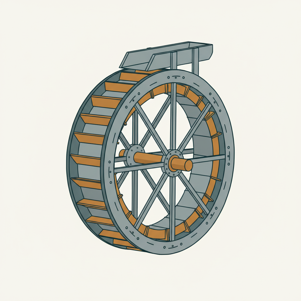 Overshot Water Wheel: How It Works, Diagram & Examples | FIRGELLI
