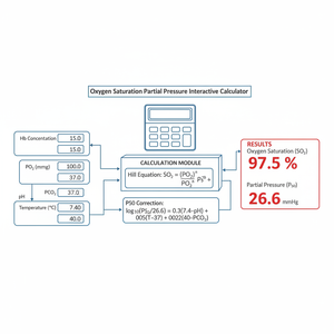 Oxygen Saturation Partial Pressure Interactive Calculator Technical Diagram