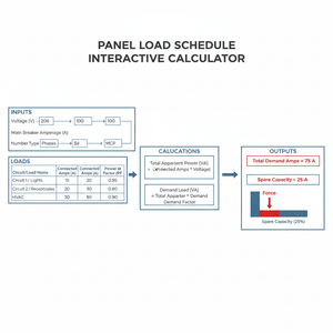 Panel Load Schedule Interactive Calculator Technical Diagram