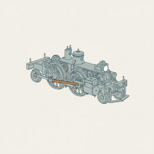 Passenger Locomotive Eight-wheel Model diagram