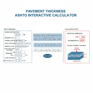 Pavement Thickness Aashto Interactive Calculator Technical Diagram