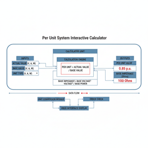 Per Unit System Interactive Calculator Technical Diagram