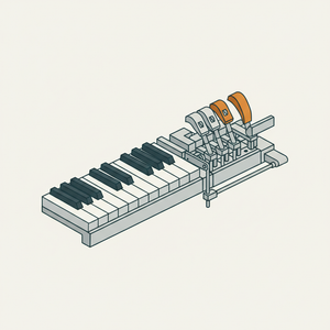 Piano Key and Action diagram