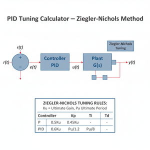 PID Tuning Calculator   Ziegler Nichols Method Technical Diagram