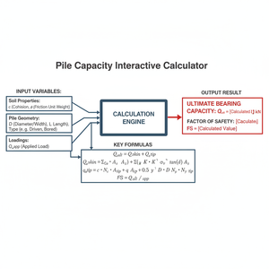 Pile Capacity Interactive Calculator Technical Diagram