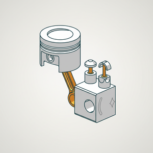 Piston and Valves diagram