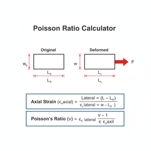Poisson's Ratio Calculator Technical Diagram