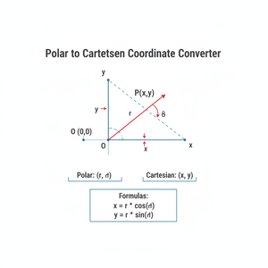 Polar to Cartesian Coordinate Converter Technical Diagram
